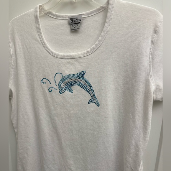 Isaac’s Designs White Dolphin 🐬T shirt XL - Picture 1 of 10